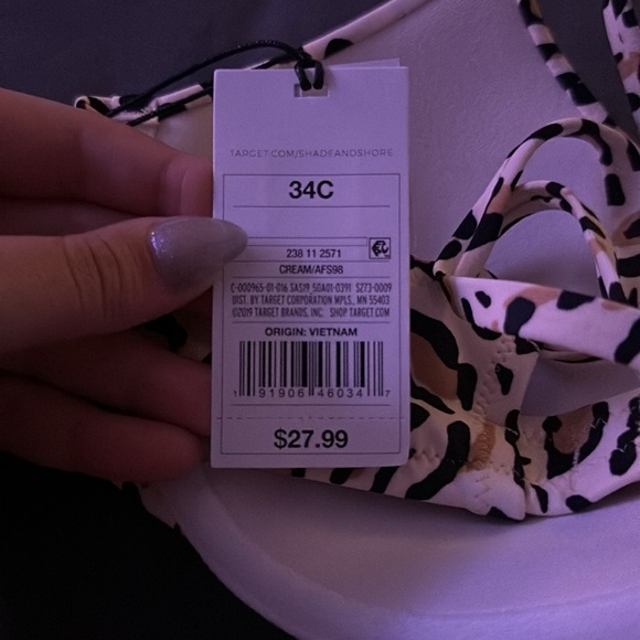 Target Brand Shade & Shore Leopard Bikini Top - Picture 3 of 3